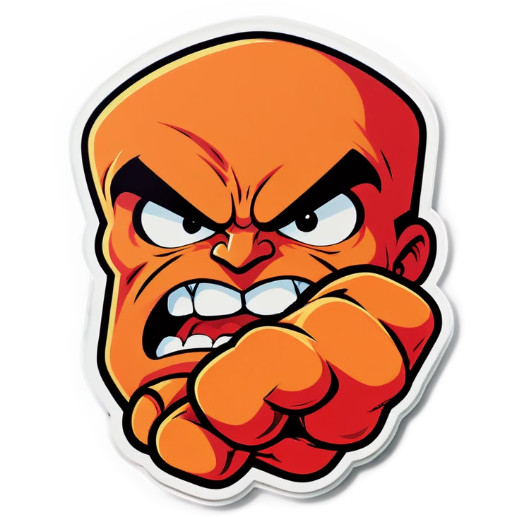 Angry face with fist emoji