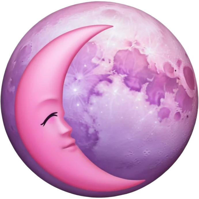 Light purple pink moon emoji
