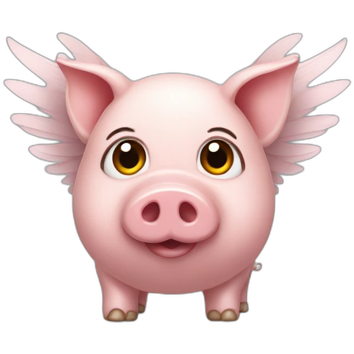 Pig with wings emoji