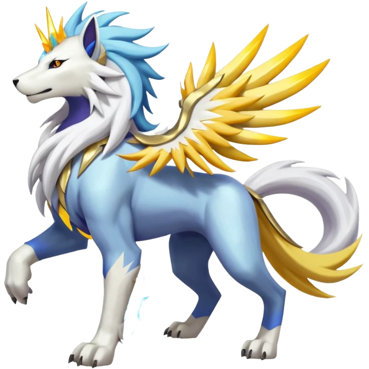 Raikou-Solgaleo-Celestia-Electrike-Manectric-fusion-creature (full body) emoji