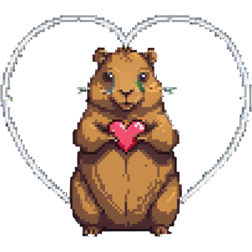 capybara making a heart with his hands emoji