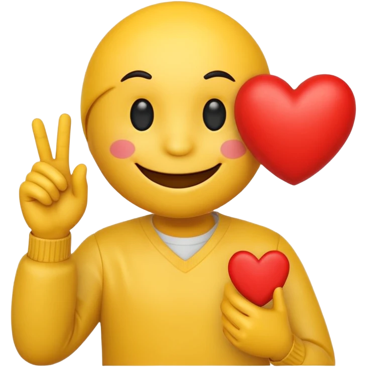Smiling smiley holding a heart in his hand emoji
