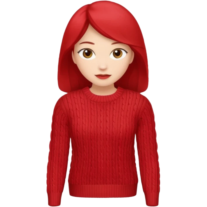 red women's knitwear emoji