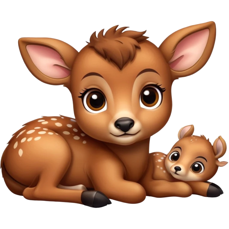 Cute baby deer having fever emoji