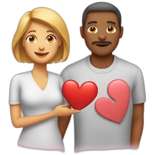 Heart and mom and dad emoji