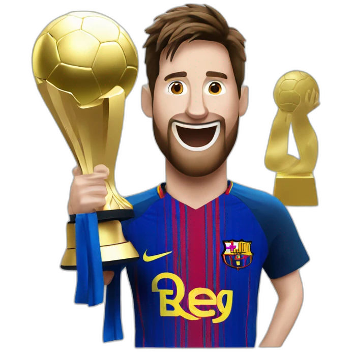 Trophée sur messi emoji