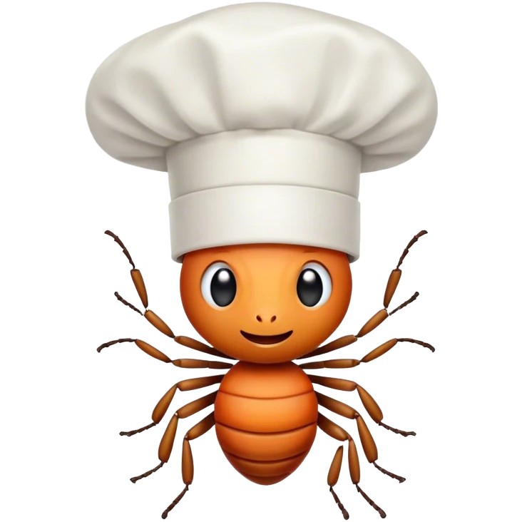 Bug￼ with a chef hat emoji