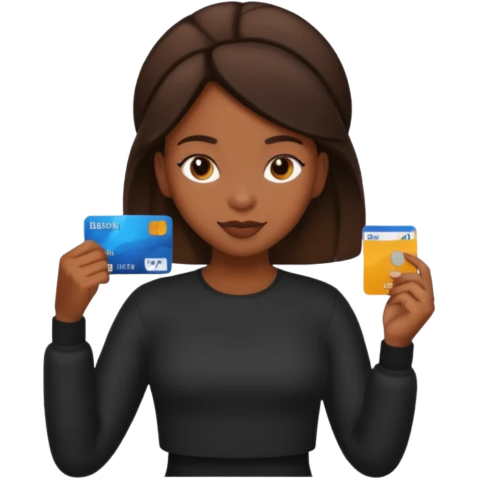 Black girl debit card emoji
