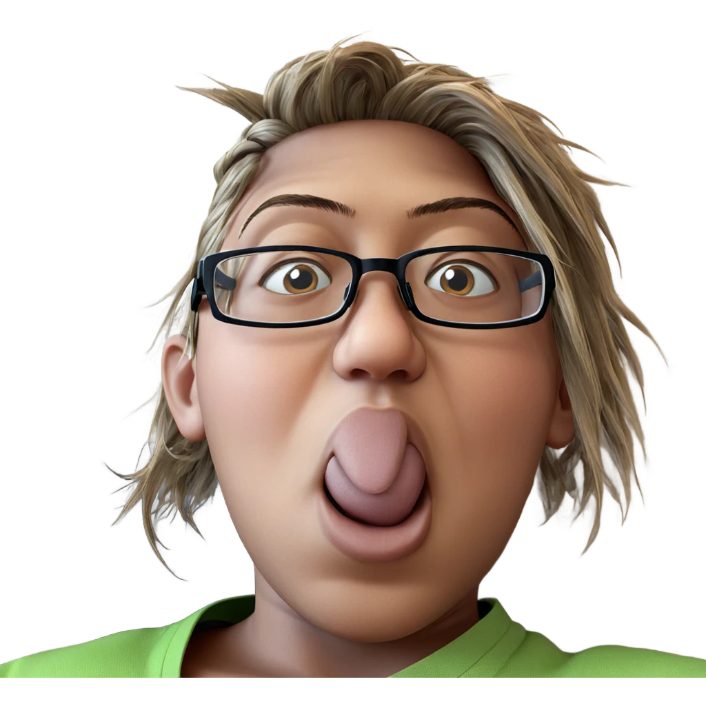 realistic portrait of boy with glasses emoji