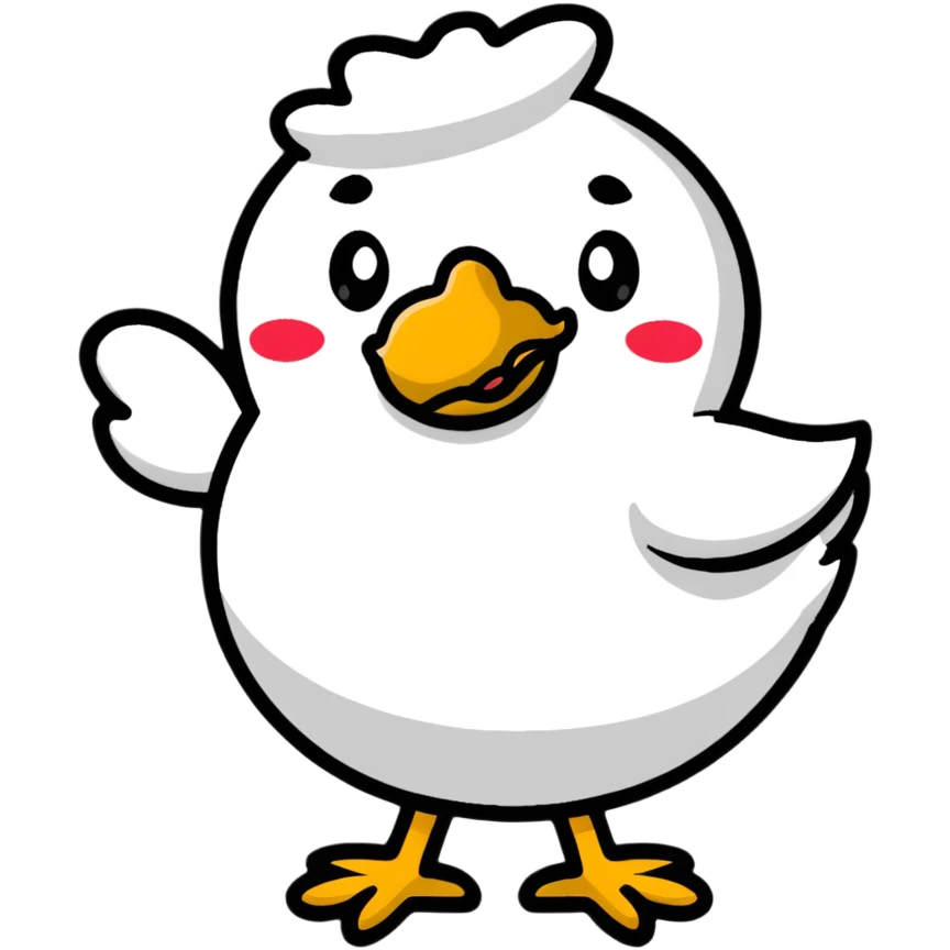 Happy Chicken McNugget character emoji