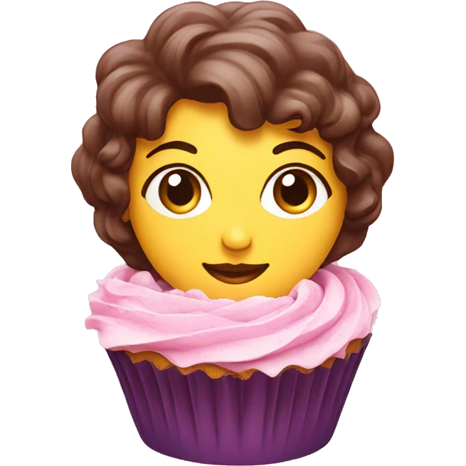Girl cupcake emoji