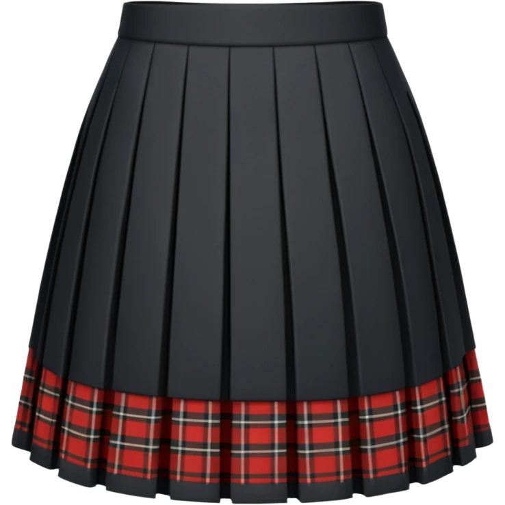 black plaid scottish skirt emoji