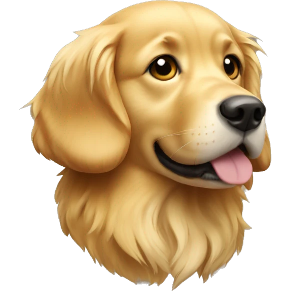 Golden retriever dog emoji