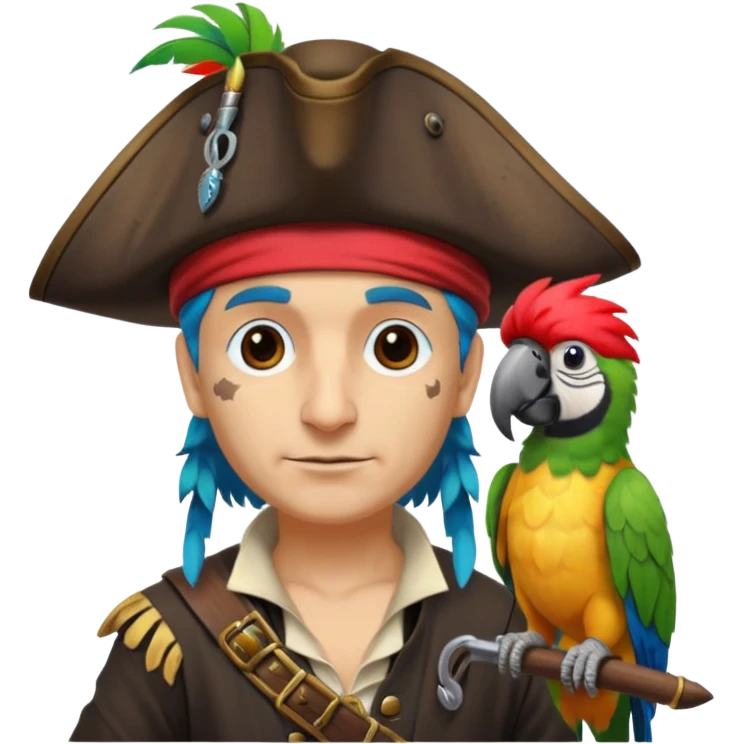 pirate and parrot emoji