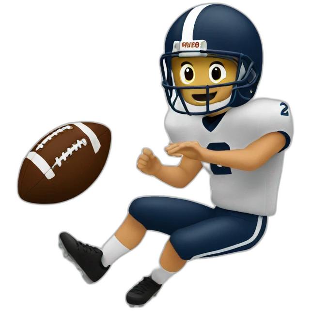 punting a football emoji