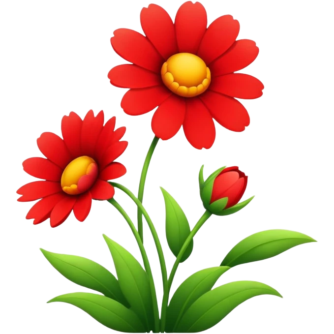 Flowers red  emoji