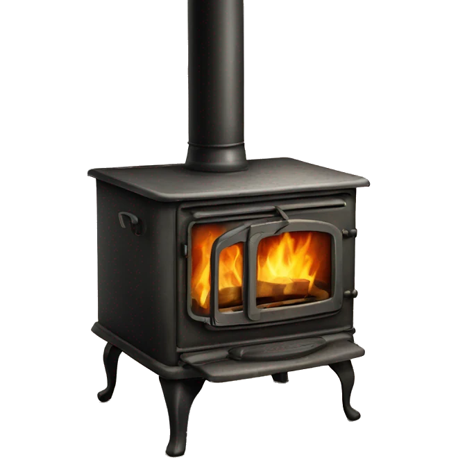 Vintage wood burning stove emoji