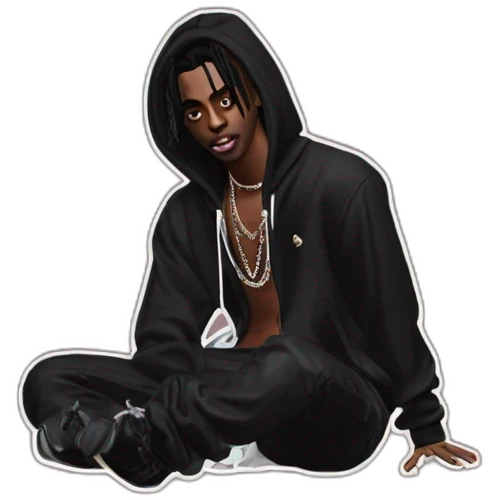 vamp playboi carti in Balenciaga and durag emoji