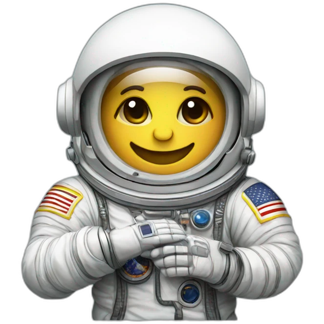astronaut with a glass emoji