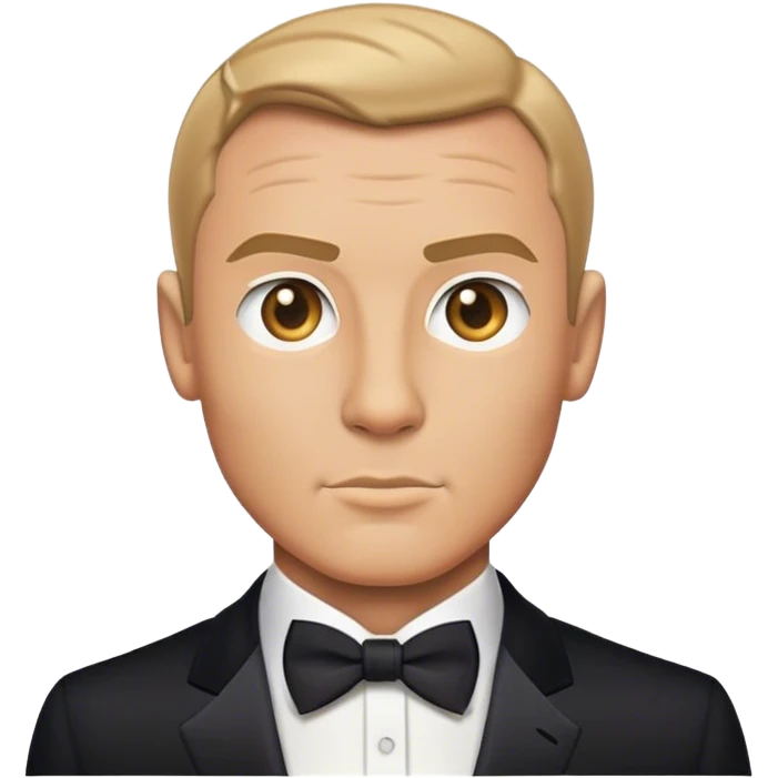Cinematic Realistic James Bond Pop Culture Emoji, depicted with suave sophistication and dynamic action rendered with crisp details and cinematic lighting that capture his legendary cool. emoji