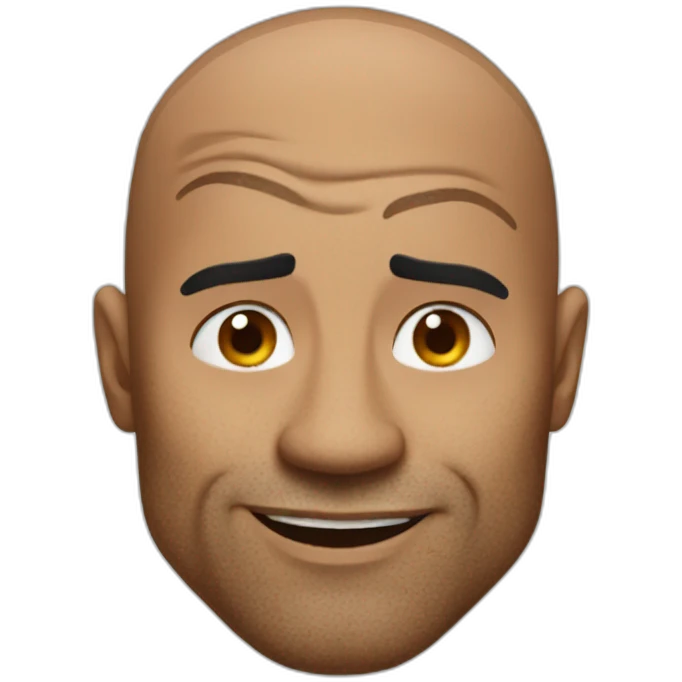 The rock winking emoji