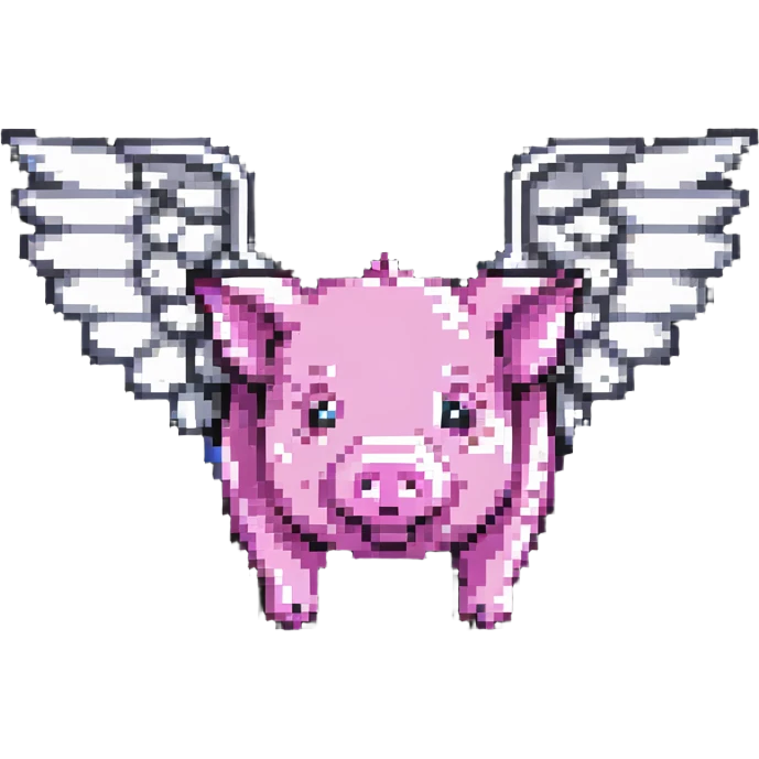 flying pig with wings emoji