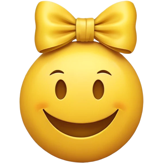 Smiley face with a bow emoji