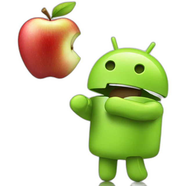android smashes apple emoji