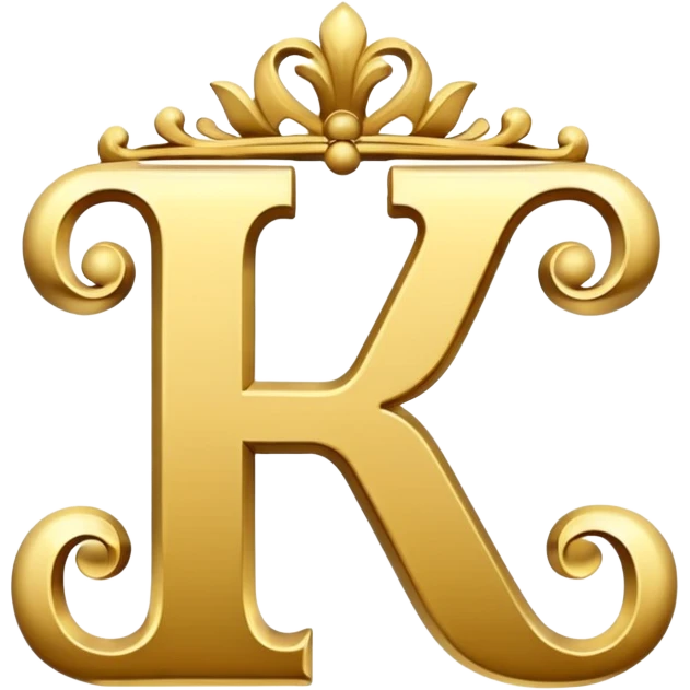 letters RM in gold fancy font emoji