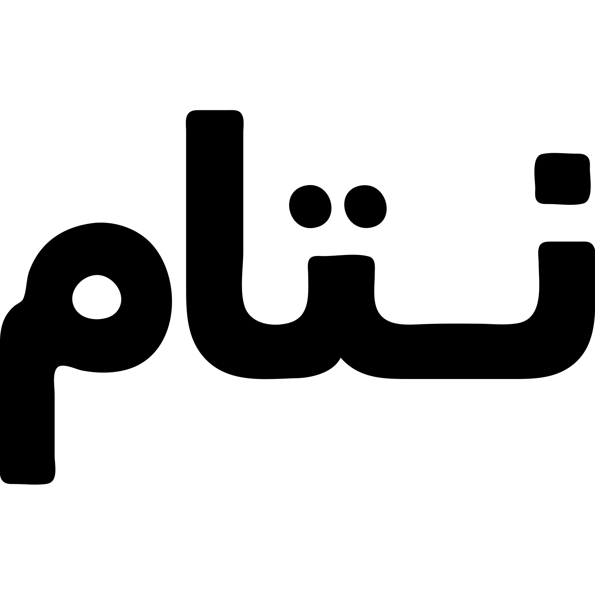 the Persian name تیام as a flat icon, monochrome, with a contemporary look emoji