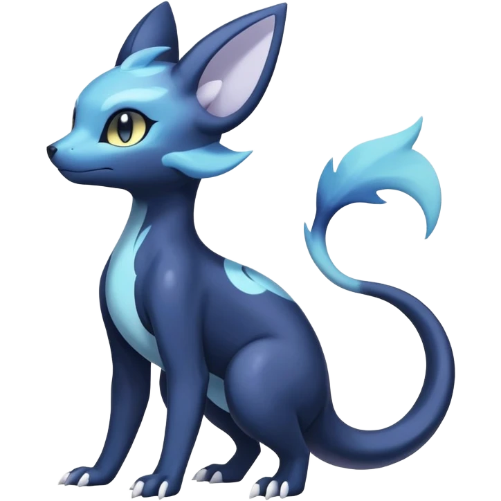 Shiny Pastel Nebulae Salandit-Meowstic-Umbreon-Fakémon-hybrid-creature (full body)  emoji