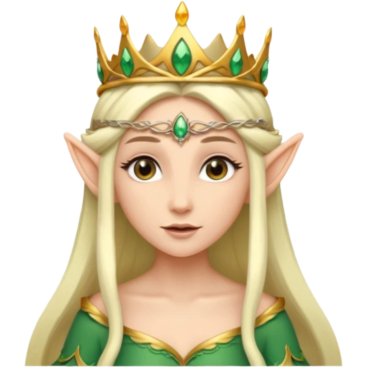 elf woman wearing tiara emoji