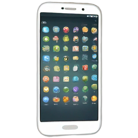 smartphone with apps emoji