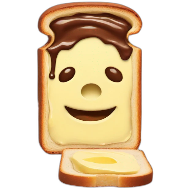 Nutella Brot mit Butter emoji