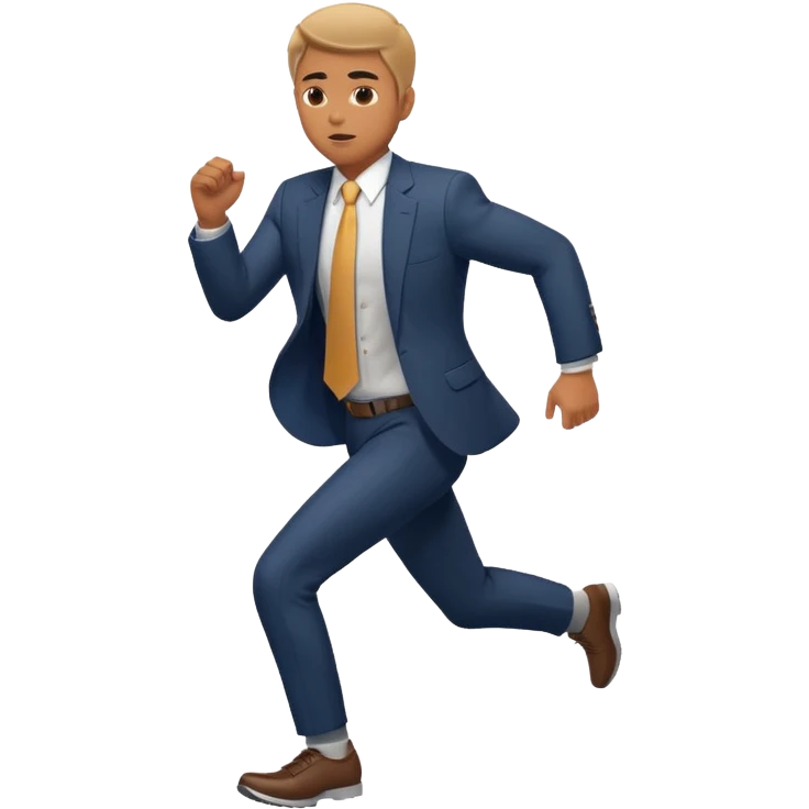 man in suit running emoji