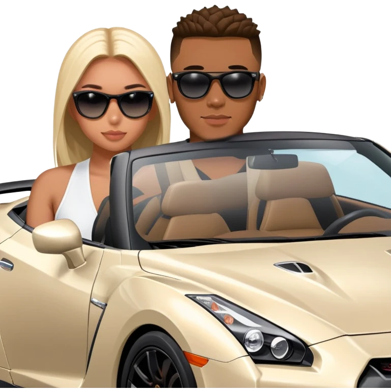 josh king jetset madrid the millionaire internet celebrity panel rank founder and instagram model girlfriend Tefi in Nissan GTR  emoji