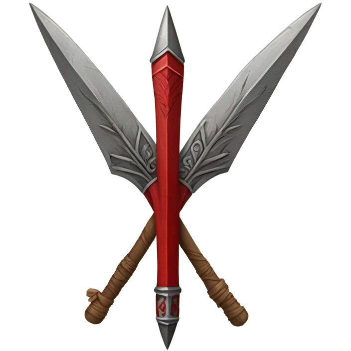 medieval red spear emoji