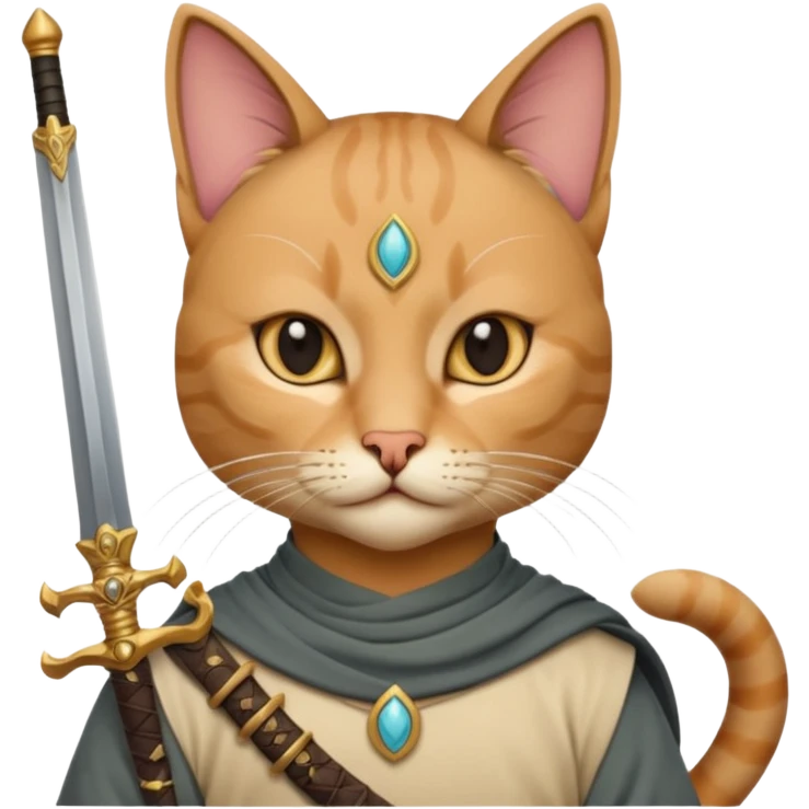 cat arab ancient army with small sword emoji