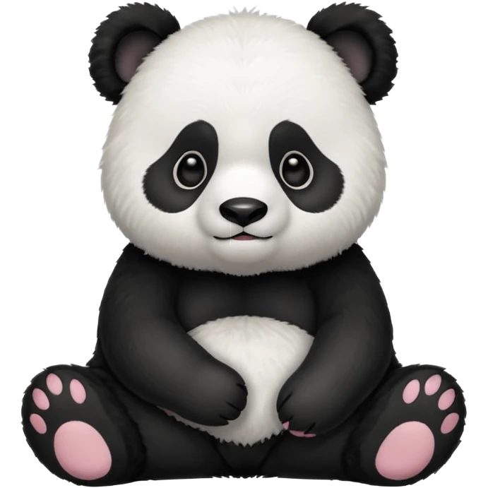 a cute sitting panda bear emoji