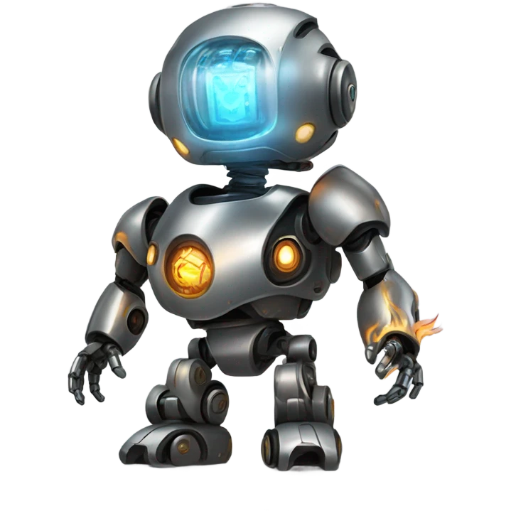 robot fire medium emoji