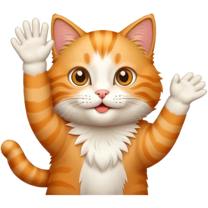 Кіт махає привіт emoji