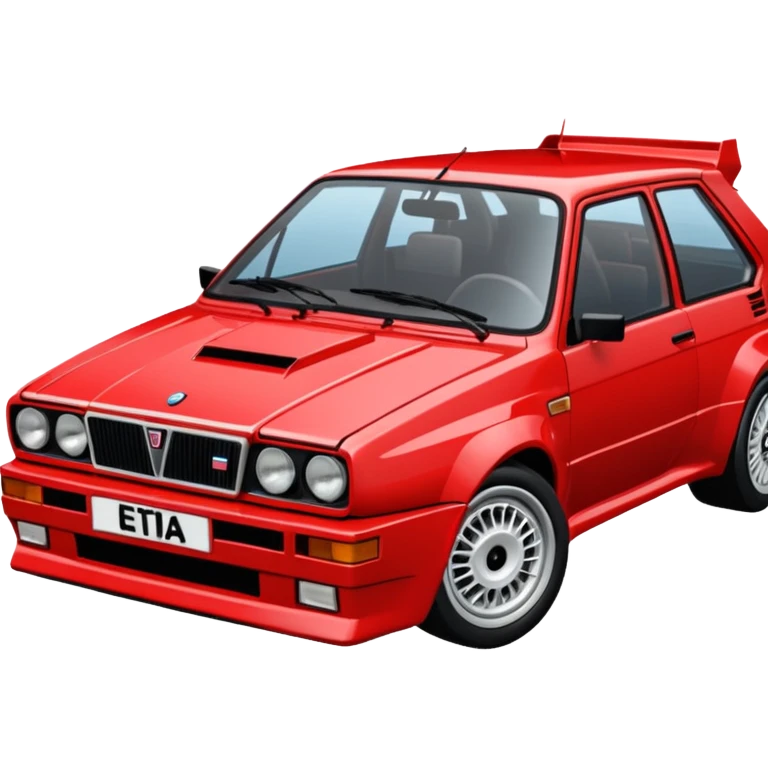 Please make an emoji of a Lancia delta hf integrale 8v fully stock make it as realistic as possible emoji
