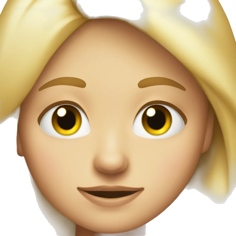 blond girl blinkin one eye emoji