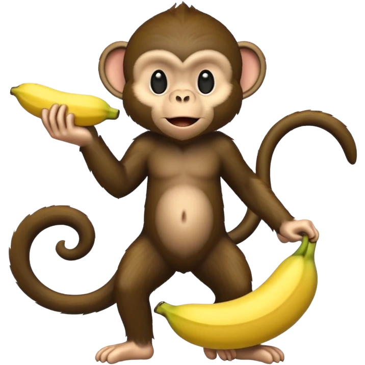 Black monkey with a banana  emoji