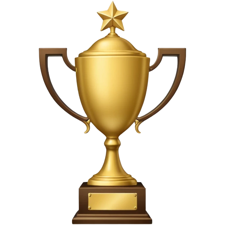 3rd runner up trophy for a winter holiday decorating contest emoji