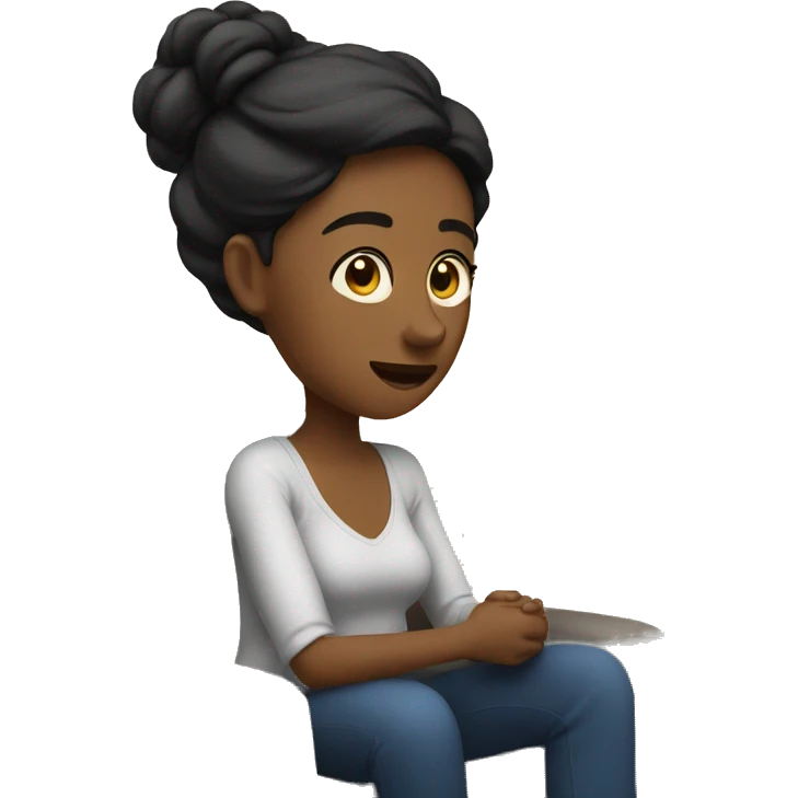 Wife watching tv emoji