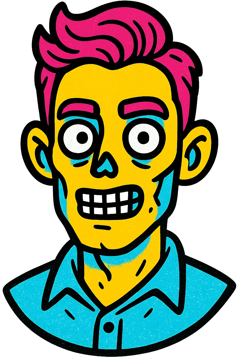 handsome zombie, vibrant and attractive, detailed facial features, stylish hair, clean look emoji