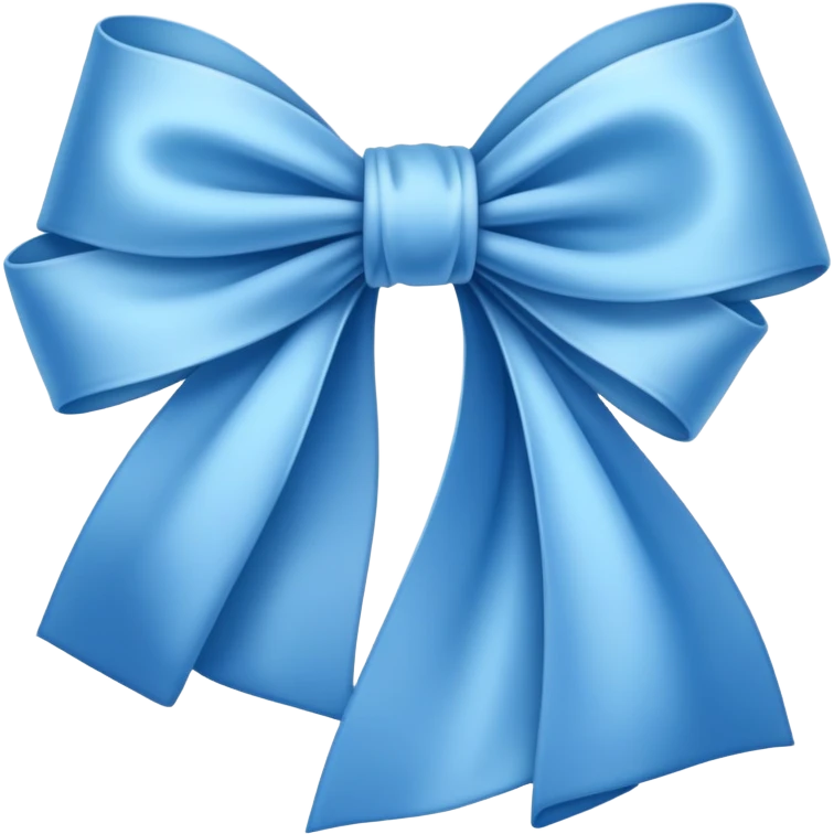Soft blue ribbon  emoji