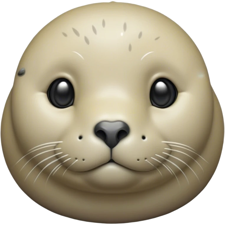 Cinematic Cute harbour seal Portrait Emoji, Head tilted playfully and inquisitively, featuring a charming, plump form with a sleek, shiny body and round, sparkling eyes full of gentle wonder, accented by a subtly contoured head, Simplified yet irresistibly adorable features, highly detailed, glowing with a warm, friendly oceanic glow, high shine, affectionate and lively, stylized with a touch of whimsical seaside charm, soft glowing outline, capturing the essence of a mischievous yet loving harbour seal that seems as if it could pop out of the screen into your arms! emoji