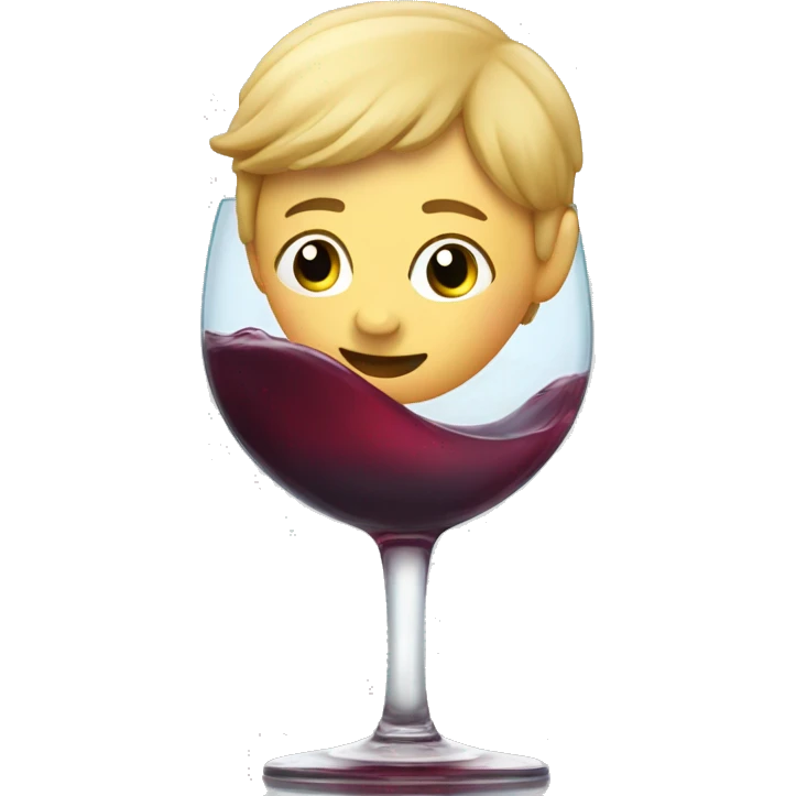 a swimmer floating in a wine glass emoji